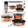 Gotham Steel Stackmaster 5-Piece Copper Space Saving Nonstick Cookware Set - 3 of 3