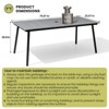 Crestlive Products Outdoor Dining Set Patio Dining Table with Rattan Dining Chairs Wooden-Like Top and Aluminum Frame Umbrella Hole - 3 of 4