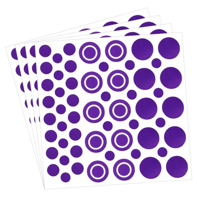 Unique Bargains PVC Peel Round Polka Dots Bedroom Classroom Wall Stickers 4 Pcs