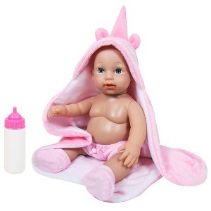 Lissi: 12" Baby Doll Gia W/ Unicorn Hood in Pink, Kids Ages 2+ - 1 of 4
