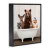 Stupell Industries Woodland Creatures Antique Bathtub Framed Giclee Art - 2 of 4