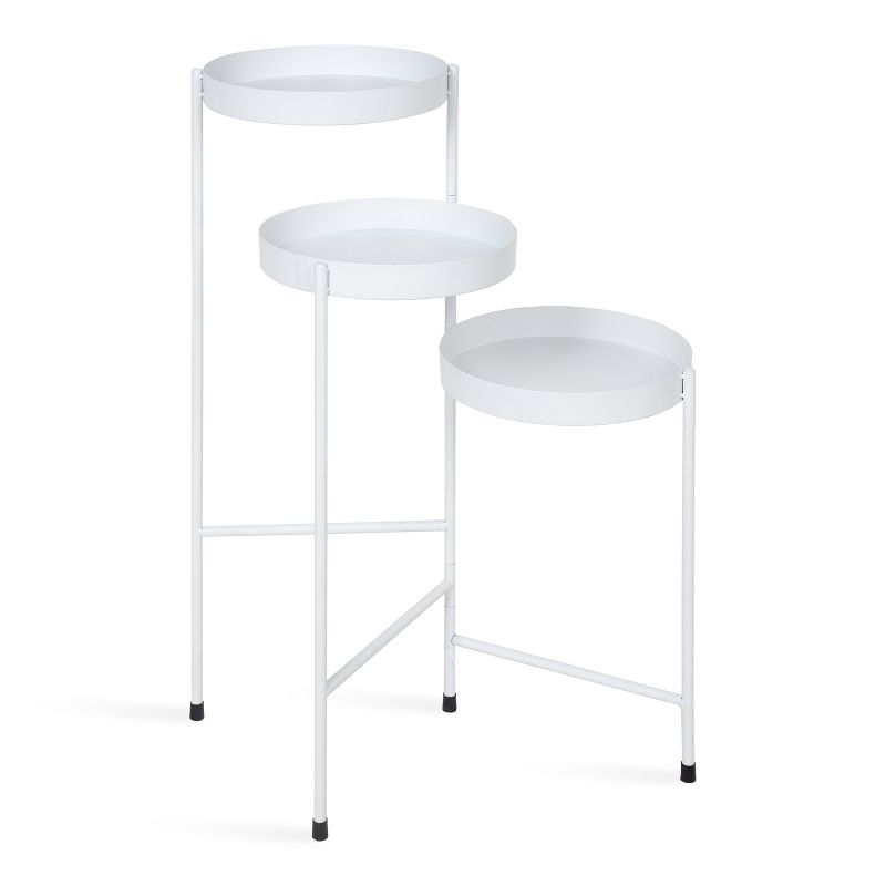 Kate and Laurel - Finn Metal Tri-Level Plant Stand, 3 of 7