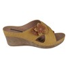 GC Shoes Selly Cross-Strap Flower Comfort Slide Wedge Sandals - 2 of 4