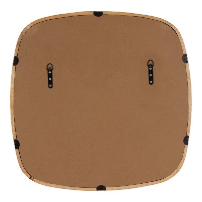 Natural Mango Wood Square Wall Mirror, 26 x 26