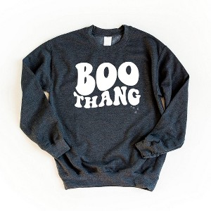 Simply Sage Market Women's Graphic Sweatshirt Boo Thang Wavy - 1 of 2