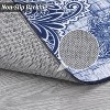 Acekool Washable Vintage Area Rug, Low Pile Non-Slip Soft Distressed Medallion Carpet for Living Room Bedroom, Easy Care - 3 of 4