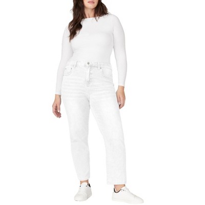 ELOQUII Women's Plus Size The Leigh Super Stretch Slim Leg Jean