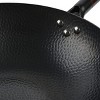 Gibson Home Stargaze 13 Inch Carbon Steel Nonstick Hammered Wok with Wood Handle in Black - 3 of 4