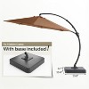 YARDGRACE Outdoor Patio Umbrella with Base included, 10 FT Deluxe Curvy Cantilever Umbrella - 3 of 4