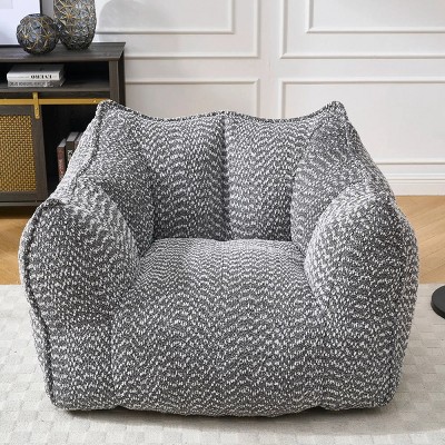 Soft Bean Bag Chair With High Resilience Foam Core,Bean Bag Chair For Adults,Lazy Sofa,Single Sofa,Bean Bag Chair Sofa-Cuddlewood
