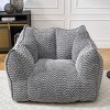 Comfortable Chenille Bean Bag Sofa Chair, Square Lazy Couch, Highly Resilient Foam Sea for Living Rooms & Bedrooms – Cuddlewood - 2 of 4