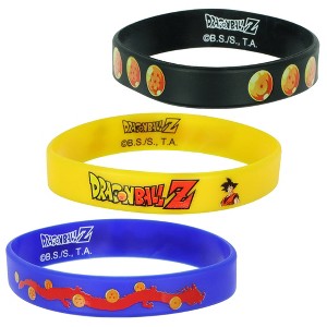 Dragon Ball Z Anime Goku and Shenron Silicone Bracelets 3Pc Set Multicolored - 1 of 4