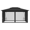 vidaXL Gazebo with Nets 9.8'x13.1'x8.7' Anthracite - 2 of 4