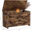 Acekool 30" Storage Chest Bench with Safety Hinge, Wooden Toy Box Organizer for Bedroom or Entryway - 3 of 4