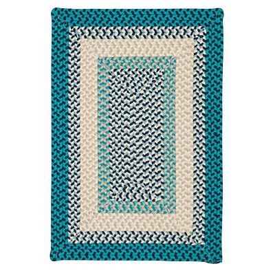 Colonial Mills Montego Braided Rug, Oceanic 4' square, Square Shape