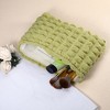 Unique Bargains Bubble Cloud Checkered Zipper Makeup Bag 1 Pc - 3 of 4