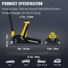 Syemin Lift Jacks 1.5 Ton Heavy Duty Steel Floor Mounted Heavy-duty Steel Racing Jack Lift Car for Car, Orange, 25.47"*13.46"*6.37" - 3 of 4