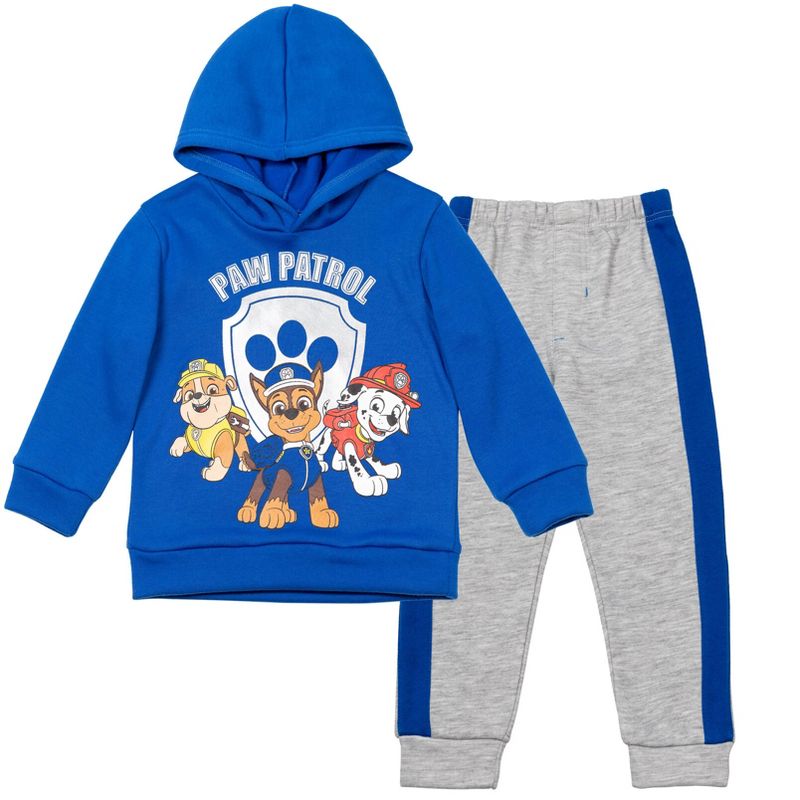 Paw Patrol Rocky Zuma Rubble Fleece Pullover Hoodie and Jogger Pants Outfit Set Toddler, 1 of 8