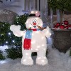 Gemmy Holiday Tinsel Yard Sculpture Frosty w/Pipe 28" WB, Multicolored - 2 of 4