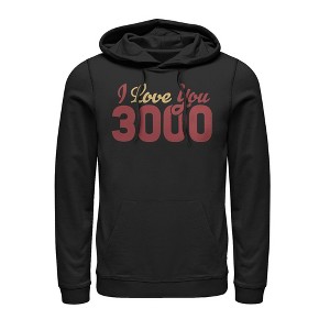 Men's Marvel Iron Man Love 3000 Script Pull Over Hoodie - 1 of 3