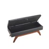 CAVINAS Rectangular Storage Ottoman Bench,Upholstered Ottoman with Solid Wood Feet for Living Room,Bedroom - 4 of 4