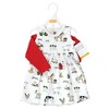 Hudson Baby Infant Girl Cotton Dress and Cardigan Set, Farm - 2 of 4