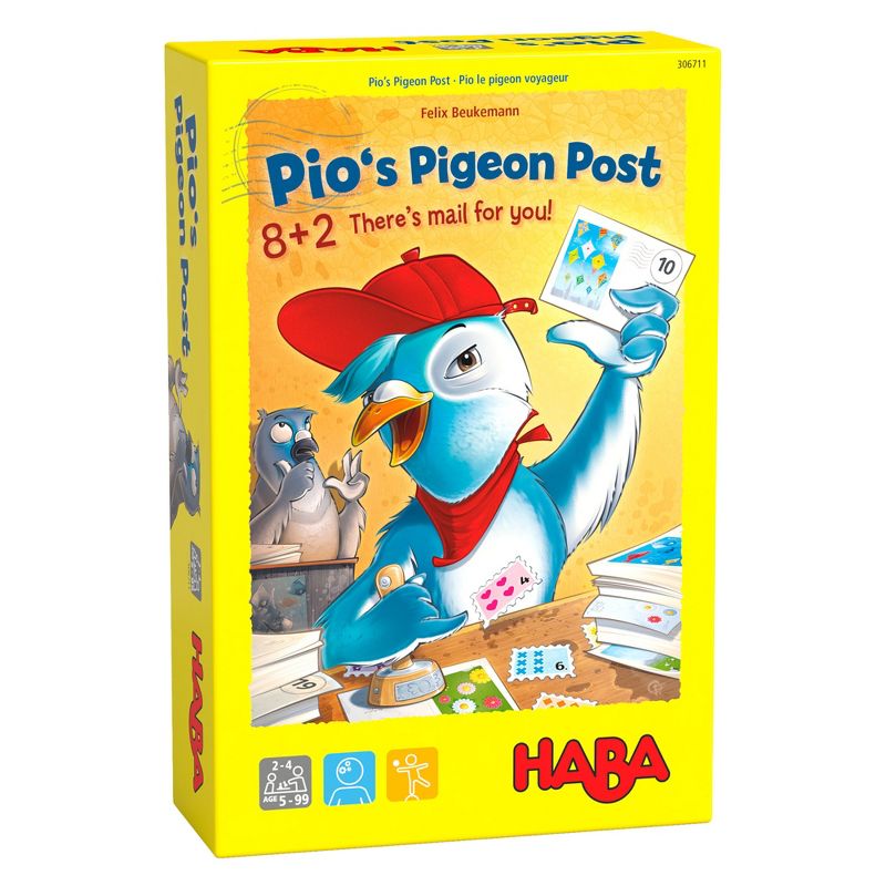 HABA Pio's Pigeon Post - 8+2 There's Mail for You - a Fun Math Game for Ages 5+, 1 of 7