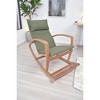Vynxaria Modern Rocking Chair - Elegant Upholstered Accent Armchair with Wooden Frame - 4 of 4
