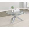 Coaster,Kenzie Round Tempered Glass Top Cocktail Coffee Table - 2 of 2