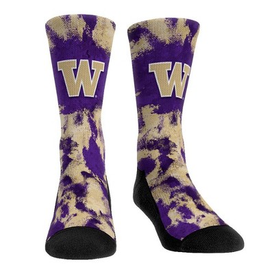 NCAA Washington Huskies Paint Crew Socks - L/XL