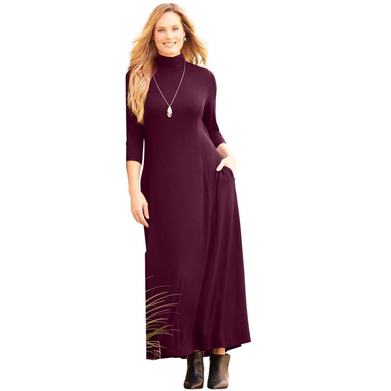 Catherines Women's Plus Size AnyWear Maxi Dress, 1 of 2