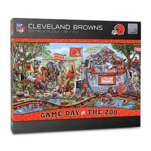 NFL Cleveland Browns Game Day at the Zoo 500pc Puzzle: Jigsaw Sports Theme - 1 of 3