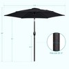 Sonkuki 7.5 ft Outdoor Patio Market Umbrella w/ Crank, Push Button Tilt,  UV-Resistant Canopy - 3 of 4
