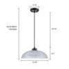 LLHZSY Semi-Dome Grid Glass Pendant Light, Modern Metal Hanging Chandelier Fixture for Kitchen Island, Dining Room -  9 4/5"  or 13 3/4" - 3 of 4