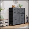 Jojoka 12-Drawer Tall Fabric Dresser with Side Pockets & Hooks, Storage Organizer with Wooden Top for Bedroom, Closet, Entryway - 3 of 4
