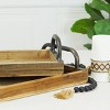 VIP Wood 17 in. Brown Nested Vintage Trays Set of 2 - 4 of 4