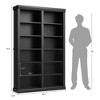 74.5" Tall Bookshelf with Double Storage, Extra Large Bookshelf, 6-Tier Double Wide Bookshelves w/ 12 Cubbies for Livingroom Office Library - 2 of 4
