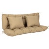 Aoodor 59" Tufted Porch Swing Cushions, Outdoor Swing Replacement Cushion 2-3 Seater with Backrest and 2 Pillows, Water and Fade Resistant - 2 of 4