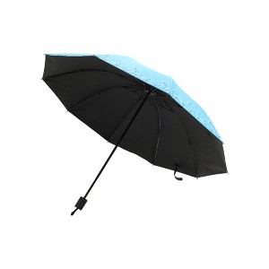 Unique Bargains Outdoor Umbrella 10-rib Orchid Manual Sun Protection Impact Cloth Vinyl 42.52"x29.13" 1 Pcs - 1 of 4