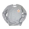 Simply Sage Market Be Kind Checkered Flowers Front And Back Sweatshirt - 2 of 4