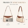 Purses for Women, Shoulder Bag Small Handbags Vegan Leather Underarm Bags Trendy Hobo - 2 of 4