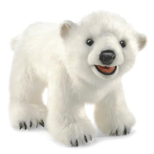 Folkmanis Soft Polar Bear Hand Puppet - 1 of 3