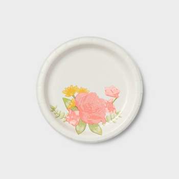 6.75" 10ct Floral Snack Plates - Spritz™