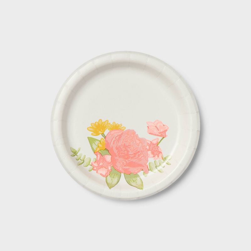 6.75&#34; 10ct Floral Snack Plates - Spritz&#8482;, 1 of 4