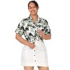 LA LEELA Women's Button Down Blouses Casual Summer Blouse Shirt Coverup Hawaiian Blouses Short Sleeve Tropical Vacation Dress Tee Shirts - 2 of 4