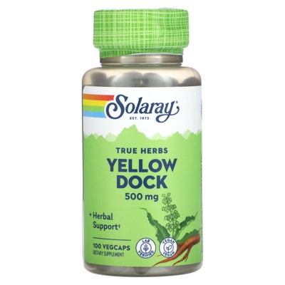 Solaray True Herbs, Yellow Dock, 500 mg, 100 VegCaps