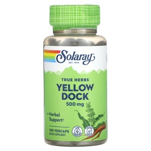 Solaray True Herbs, Yellow Dock, 500 mg, 100 VegCaps - 1 of 4