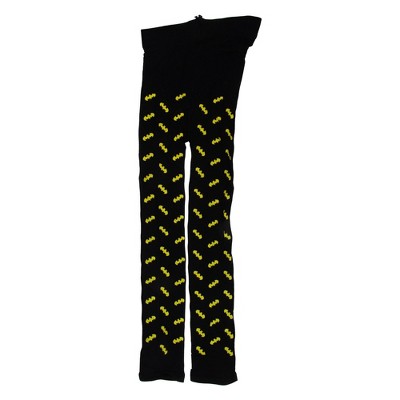 Northlight Children's Bats Halloween Footless Tights -  Size 5 - Black and Yellow