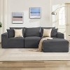 108" Modular Sectional Sofa - L Shaped Boneless Cloud Couch with 67.5" Chaise, Reversible L/R Facing, No Assembly Required, Corduroy Fabric - 2 of 4