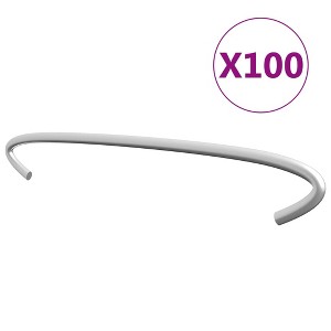 vidaXL Gabion Hooks 100 pcs Galvanized Steel 7.9" - 1 of 2